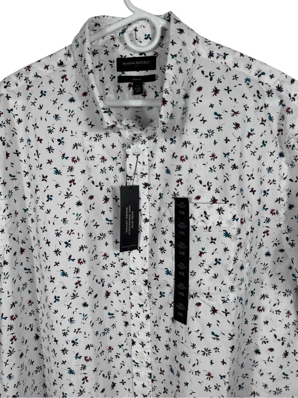 NWT Banana Republic Slim Made with Organically Grown Cotton Shirt, Size XXL TALL